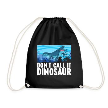 Mosasaurus Dinosaurier - Turnbeutel - Schwarz - Vorne