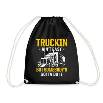 Truck Driver Trucker Driving - Drawstring Bag - black - Front