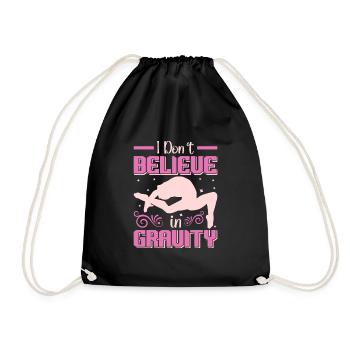 Gymnast funny Workout - Drawstring Bag - black - Front