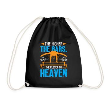 Gymnast funny Workout - Drawstring Bag - black - Front