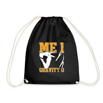 Gymnast funny Workout - Drawstring Bag - black - Front