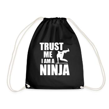 Trust Me Im A Ninja Kitsune Style Japanese Samurai - Turnbeutel - Schwarz - Vorne