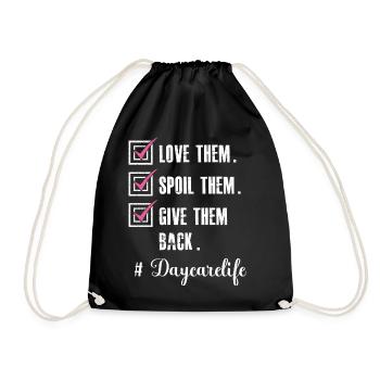 Love Daycare Provider Childcare Teacher - Drawstring Bag - black - Front