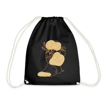 Lineart horticulture allotment garden allotment garden - Drawstring Bag - black - Front