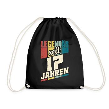 17. Geburtstag Legendär Seit 17 Jahren Legende 17 - Turnbeutel - Schwarz - Vorne