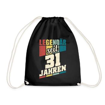 31. Geburtstag Legendär Seit 31 Jahren Legende 31 - Turnbeutel - Schwarz - Vorne