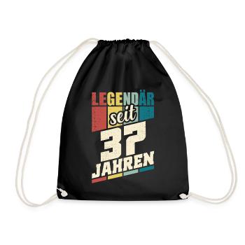 37. Geburtstag Legendär Seit 37 Jahren Legende 37 - Turnbeutel - Schwarz - Vorne