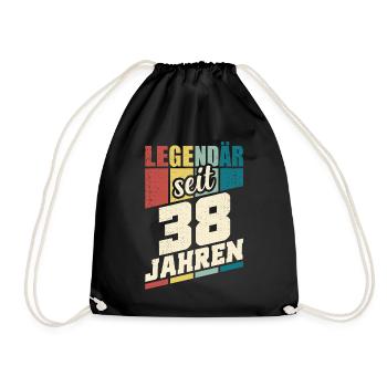 38. Geburtstag Legendär Seit 38 Jahren Legende 38 - Turnbeutel - Schwarz - Vorne