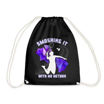 badminton, joueur de badminton, dicton de badminton - Sac de sport léger - noir - Devant