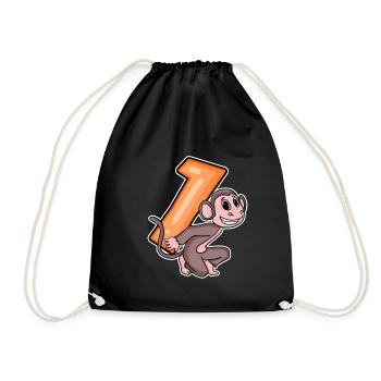 1 anniversaire 1 an avec motif animal - Un - Sac de sport léger - noir - Devant