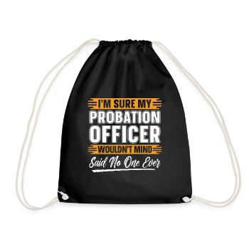 Agent de probation Je suis sûr que mon shérif de probation - Sac de sport léger - noir - Devant