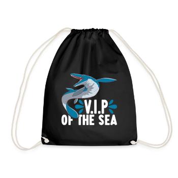 Mosasaurus Dinosaur - Drawstring Bag - black - Front