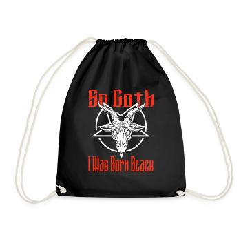 Satan Beelzebub Devil Gothic Pentagram Mystical - Drawstring Bag - black - Front