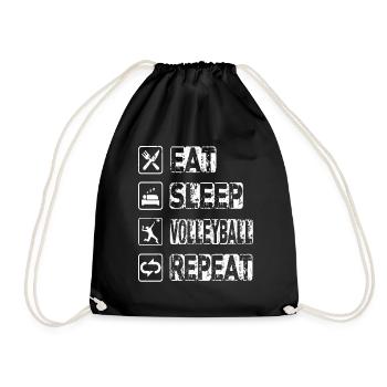 Manger dormir Volleyball Répéter - Sac de sport léger - noir - Devant