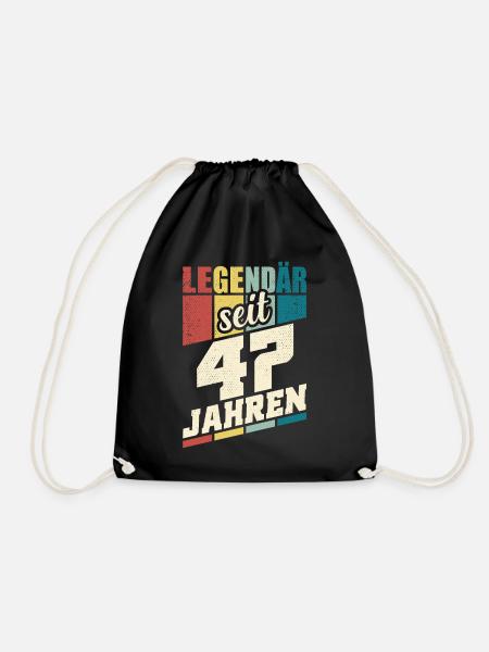47. Geburtstag Legendär Seit 47 Jahren Legende 47 - Turnbeutel - Schwarz