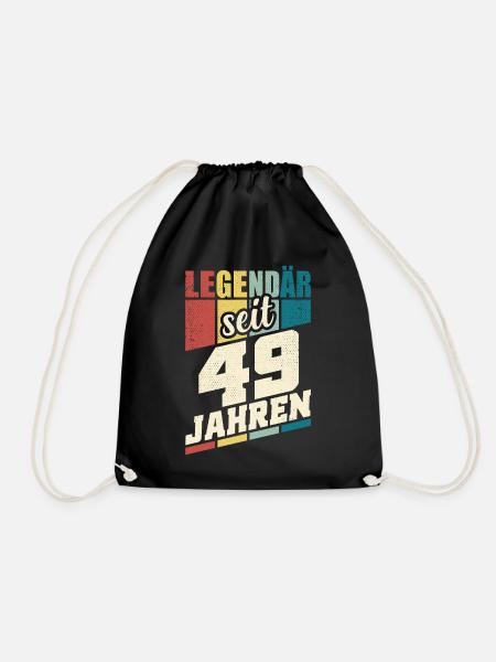 49. Geburtstag Legendär Seit 49 Jahren Legende 49 - Turnbeutel - Schwarz