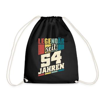 54. Geburtstag Legendär Seit 54 Jahren Legende 54 - Turnbeutel - Schwarz - Vorne