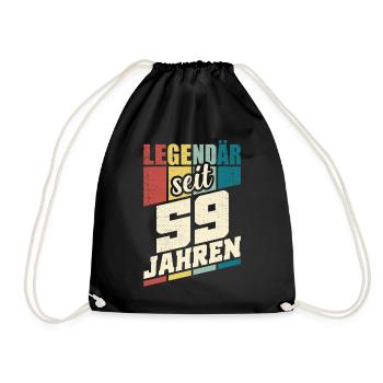 59. Geburtstag Legendär Seit 59 Jahren Legende 59 - Turnbeutel - Schwarz - Vorne