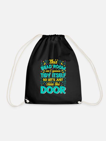 Beading Designs for Beader - Drawstring Bag - black
