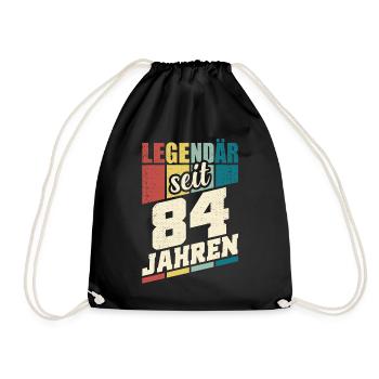 84. Geburtstag Legendär Seit 84 Jahren Legende 84 - Turnbeutel - Schwarz - Vorne