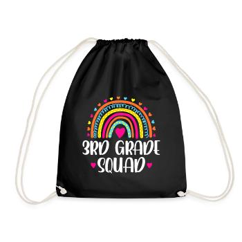 Enseignante arc-en-ciel arc-en-ciel de 3e année - Sac de sport léger - noir - Devant