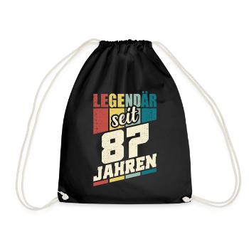 87. Geburtstag Legendär Seit 87 Jahren Legende 87 - Turnbeutel - Schwarz - Vorne