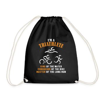 Triathlete King Conqueror Master Training Professional - Drawstring Bag - black - Front