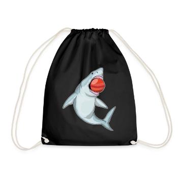 Shark Cricket Cricket Ball - Drawstring Bag - black - Front