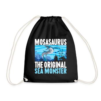 Mosasaurus Dinosaurier - Turnbeutel - Schwarz - Vorne