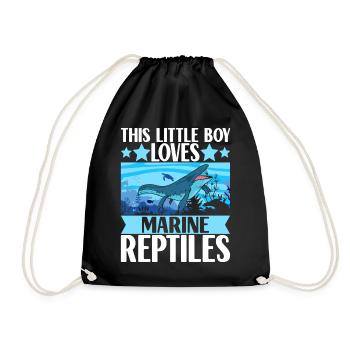 Mosasaurus Dinosaur - Drawstring Bag - black - Front