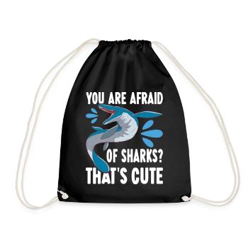 Mosasaurus Dinosaur - Drawstring Bag - black - Front
