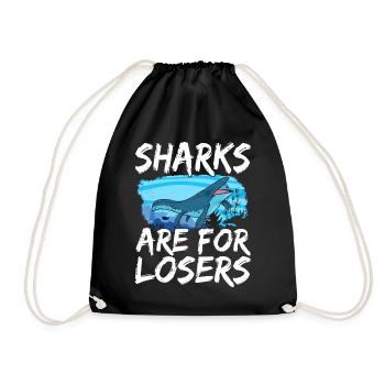 Mosasaurus Dinosaur - Drawstring Bag - black - Front