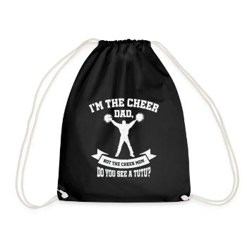 Cheerleader Proud Cheer Dad Cheerleading Beer - Drawstring Bag - black - Front