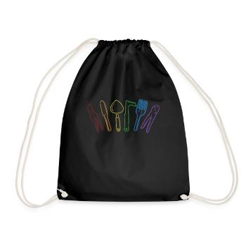 Gardening LGBT Rainbow Allotment Garden Horticulture - Drawstring Bag - black - Front