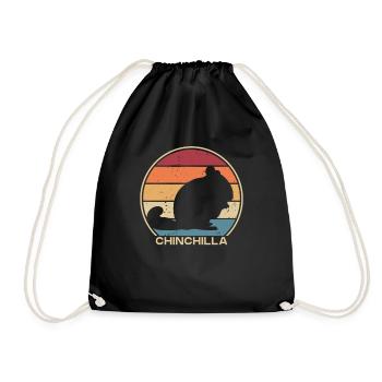 Retro Kurzschwanz Langschwanz Langhaar Züchter - Turnbeutel - Schwarz - Vorne