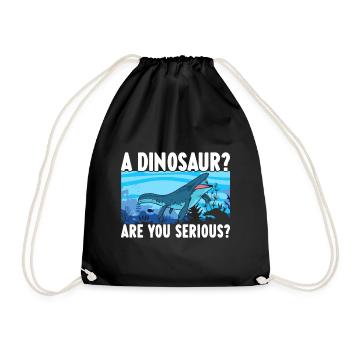 Mosasaurus Dinosaurier - Turnbeutel - Schwarz - Vorne