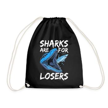 Mosasaurus Dinosaur - Drawstring Bag - black - Front
