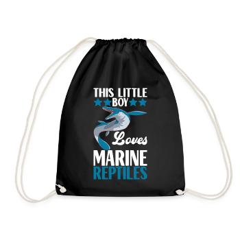 Mosasaurus Dinosaur - Drawstring Bag - black - Front