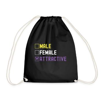 Non Binary Pride Genderqueer - Drawstring Bag - black - Front