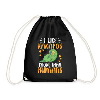 Kakapo more like flightless parrot Kakapo - Drawstring Bag - black - Front