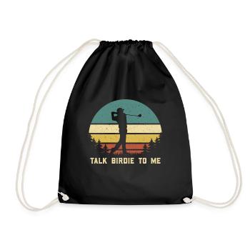 Retro Talk Birdie To Me - Golf Golfer Golfen - Sac de sport léger - noir - Devant