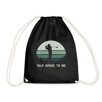 Retro Talk Birdie To Me - Golf Golfer Golfen - Sac de sport léger - noir - Devant
