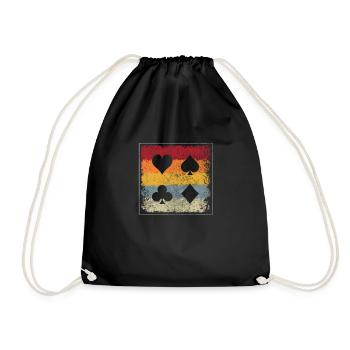Poker Rétro - Sac de sport léger - noir - Devant