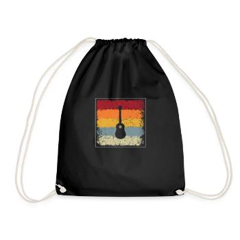 Guitar Retro - Drawstring Bag - black - Front