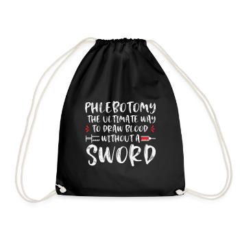 Phlebotomist Phlebotomy Nurse Tech - Drawstring Bag - black - Front