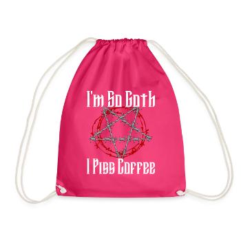 Satan Beelzebub Devil Gothic Pentagram Mystical - Drawstring Bag - fuchsia - Front