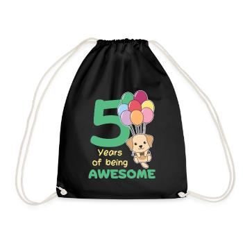 Labrador pour les enfants de 5 ans - Sac de sport léger - noir - Devant