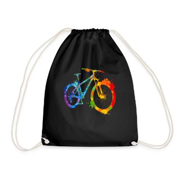 Mountain Bike Enduro Downhill Splash - Drawstring Bag - black - Front