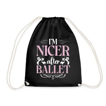 Ballet Dancer Dance Girl Ballerina - Turnbeutel - Schwarz - Vorne