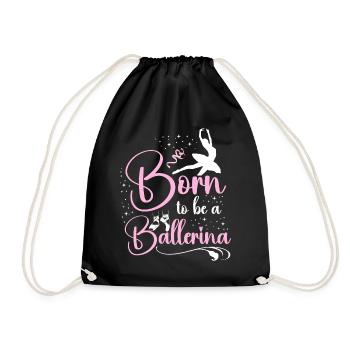 Ballet Dancer Dance Girl Ballerina - Turnbeutel - Schwarz - Vorne